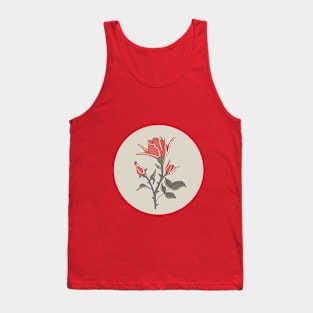 red rose on gray Tank Top
